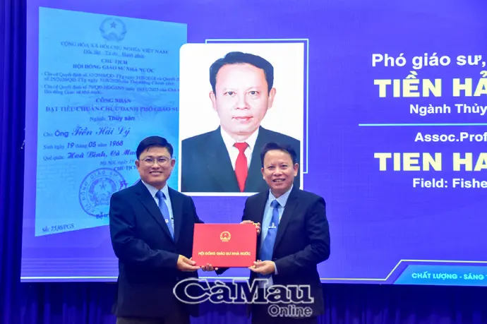 Trường Đại học Bạc Liêu vinh danh tân Phó Giáo sư Tiền Hải Lý