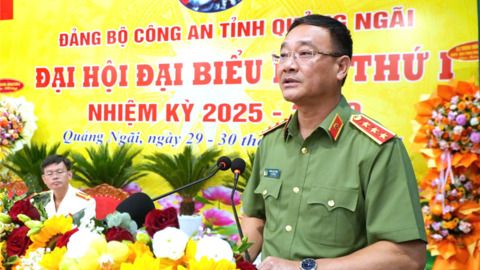 Thứ trưởng Phạm Thế Tùng dự Đại hội đại biểu Đảng bộ Công an tỉnh Quảng Ngãi lần thứ I, nhiệm kỳ 2025 - 2030