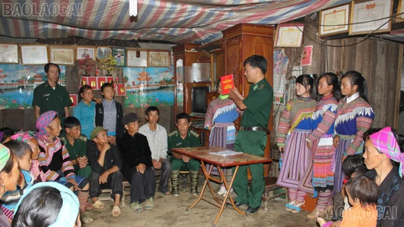 Bộ đội Biên phòng Lào Cai triển khai đợt cao điểm tuyên truyền Đại hội XIV của Đảng