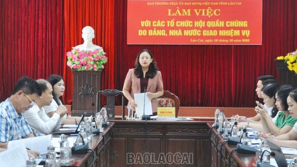 Ban Thường trực Ủy ban MTTQ Việt Nam tỉnh làm việc với các tổ chức hội do Đảng, Nhà nước giao nhiệm vụ