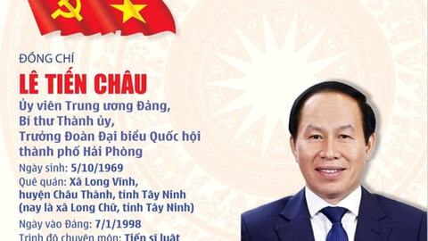 Đồng chí Lê Tiến Châu giữ chức Bí thư Thành ủy Hải Phòng nhiệm kỳ 2025 - 2030