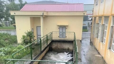 Vận hành trạm bơm Hoàng Lâu phòng chống ngập úng trên địa bàn phường An Phong