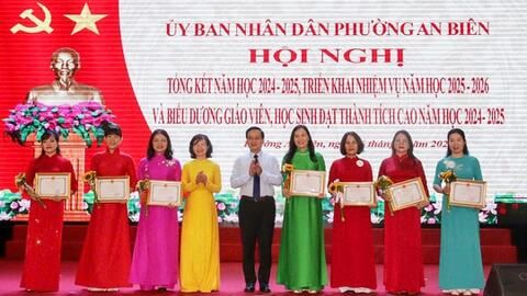 Phường An Biên biểu dương 210 giáo viên, học sinh