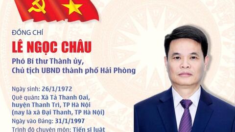 Đồng chí Lê Ngọc Châu giữ chức Phó bí thư Thành ủy Hải Phòng nhiệm kỳ 2025 - 2030