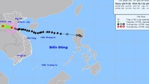 Bão số 5 di chuyển sang Lào và suy yếu thành áp thấp nhiệt đới