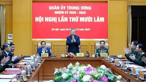 Ảnh: Tổng Bí thư Tô Lâm chủ trì Hội nghị Quân ủy Trung ương lần thứ mười lăm
