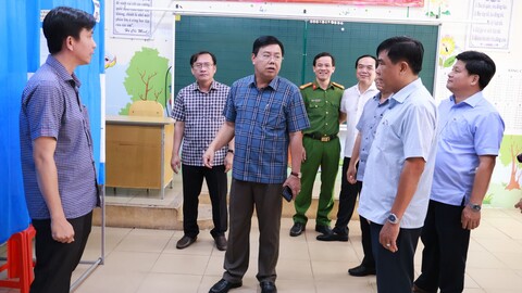 Bí thư Tỉnh ủy An Giang Nguyễn Tiến Hải kiểm tra công tác chuẩn bị bầu cử tại 8 xã, phường 