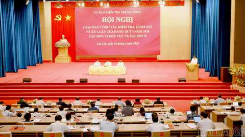 Ủy ban Kiểm tra Trung ương tổ chức Hội nghị giao ban công tác quý I/2026 tại Lào Cai