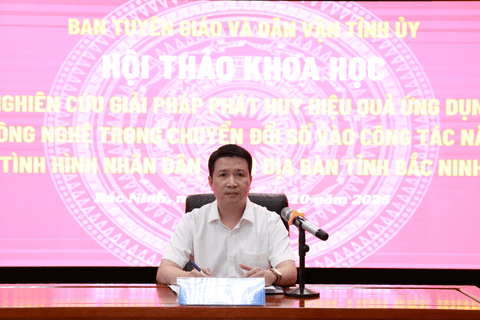 Bắc Ninh: Ứng dụng công nghệ số trong công tác nắm tình hình Nhân dân