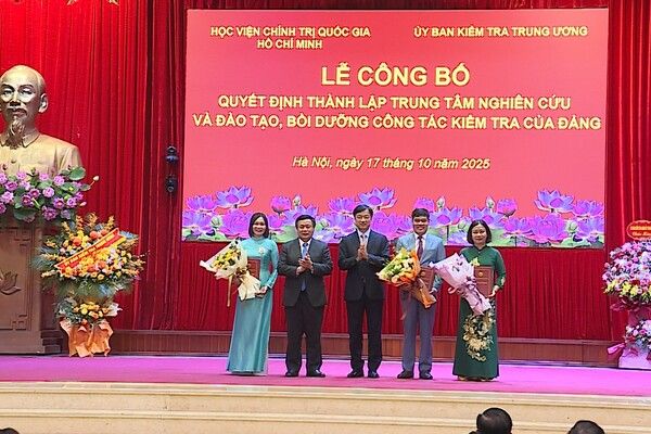Công bố Quyết định thành lập và ra mắt Trung tâm Nghiên cứu và đào tạo, bồi dưỡng công tác kiểm tra của Đảng