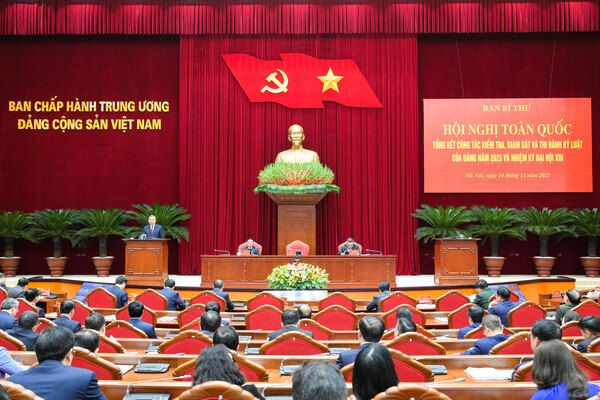 Ảnh: Hội nghị toàn quốc tổng kết công tác kiểm tra, giám sát và thi hành kỷ luật của Đảng