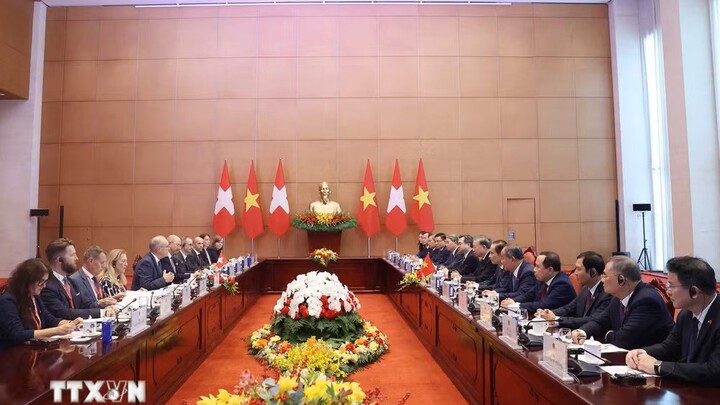 Tổng Bí thư, Chủ tịch nước Tô Lâm hội đàm với Tổng thống Thụy Sĩ