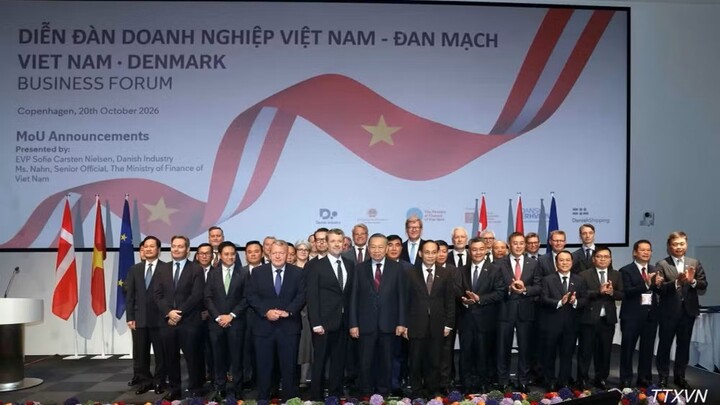 Tổng Bí thư, Chủ tịch nước Tô Lâm chứng kiến trao văn kiện hợp tác Việt Nam-Đan Mạch