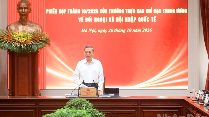 Phiên họp thứ nhất của Thường trực Ban Chỉ đạo Trung ương về Đối ngoại và hội nhập quốc tế