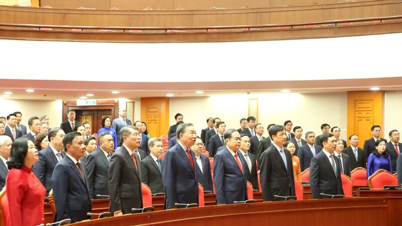 [Ảnh] Khai mạc Hội nghị lần thứ Tư Ban Chấp hành Trung ương Đảng khóa XIV