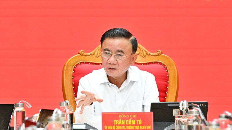 [Ảnh] Đồng chí Thường trực Ban Bí thư Trần Cẩm Tú chủ trì Hội nghị Ban Thường vụ Đảng ủy các cơ quan Đảng Trung ương tháng 9