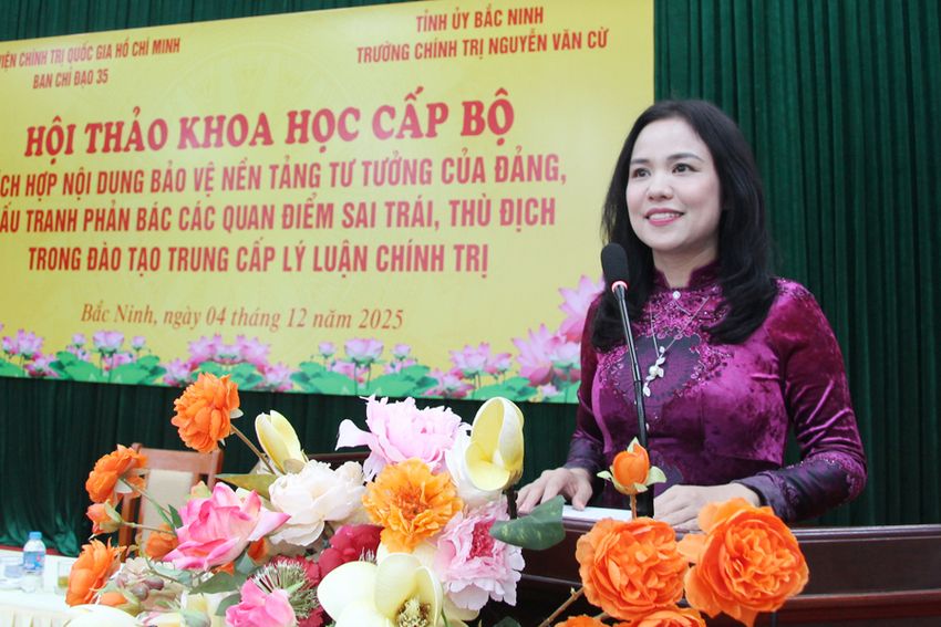 Hội thảo khoa học: Tích hợp nội dung bảo vệ nền tảng tư tưởng của Đảng trong đào tạo Trung cấp lý luận chính trị