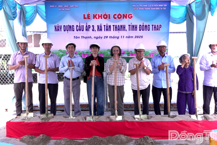 Xã Tân Thạnh: Khởi công xây dựng cầu Ấp 3