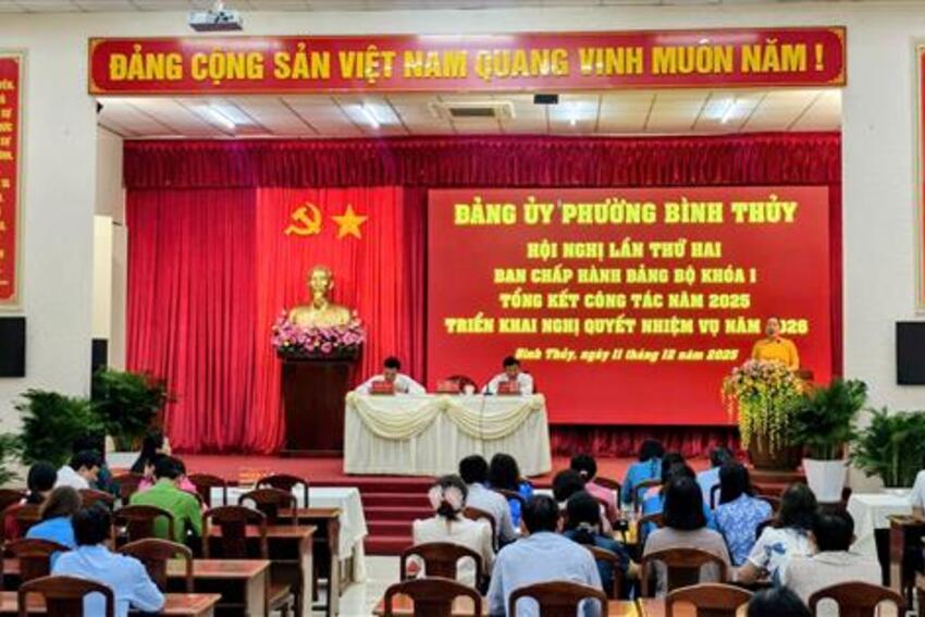 Bình Thủy: tổng kết năm 2025, triển khai nhiệm vụ năm 2026