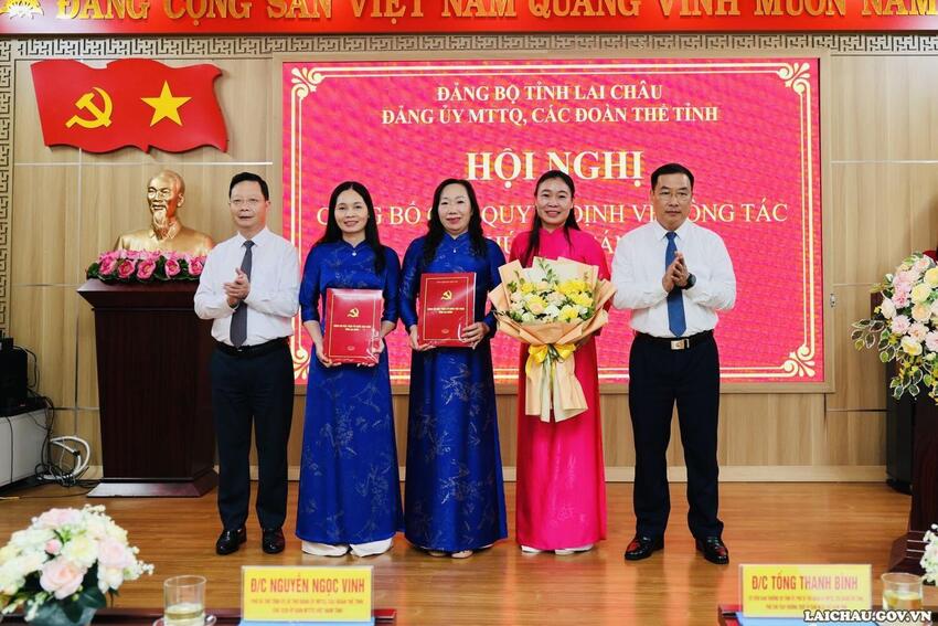 Đảng ủy Mặt trận Tổ quốc, các đoàn thể tỉnh: Công bố quyết định thành lập 17 chi bộ trực thuộc và Quyết định của Tổng Liên đoàn Lao động Việt Nam