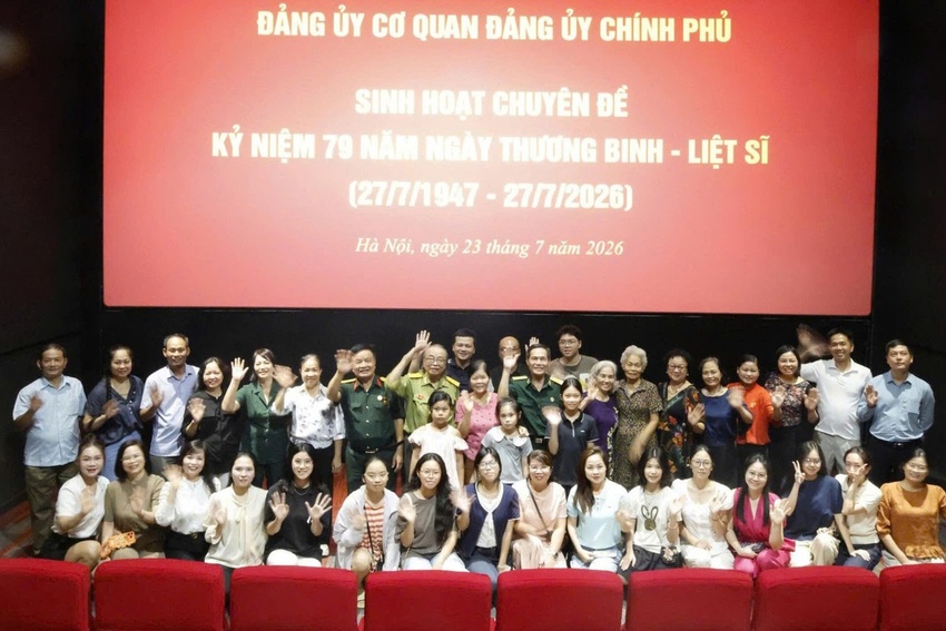 Đảng uỷ Chính phủ sinh hoạt chuyên đề nhân kỷ niệm Ngày Thương binh – Liệt sĩ