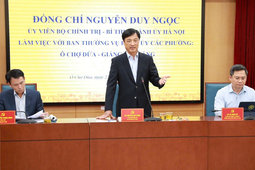 Bí thư Thành ủy Hà Nội Nguyễn Duy Ngọc: Mọi việc phải có tên, có người phụ trách và thời hạn hoàn thành