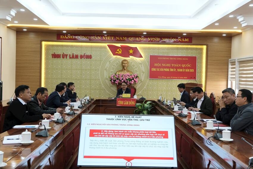 Hội nghị toàn quốc công tác văn phòng tỉnh ủy, thành ủy năm 2025