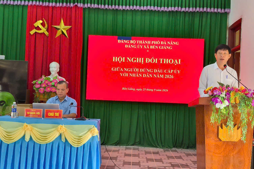 Ban Thường vụ Đảng ủy xã Bến Giằng tổ chức Hội nghị đối thoại trực tiếp giữa đồng chí Bí thư Đảng ủy xã với Nhân dân năm 2026