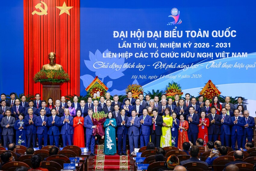 Chủ tịch Bùi Thị Minh Hoài dự Đại hội đại biểu toàn quốc Liên hiệp các tổ chức hữu nghị Việt Nam lần thứ VII, nhiệm kỳ 2026 - 2031