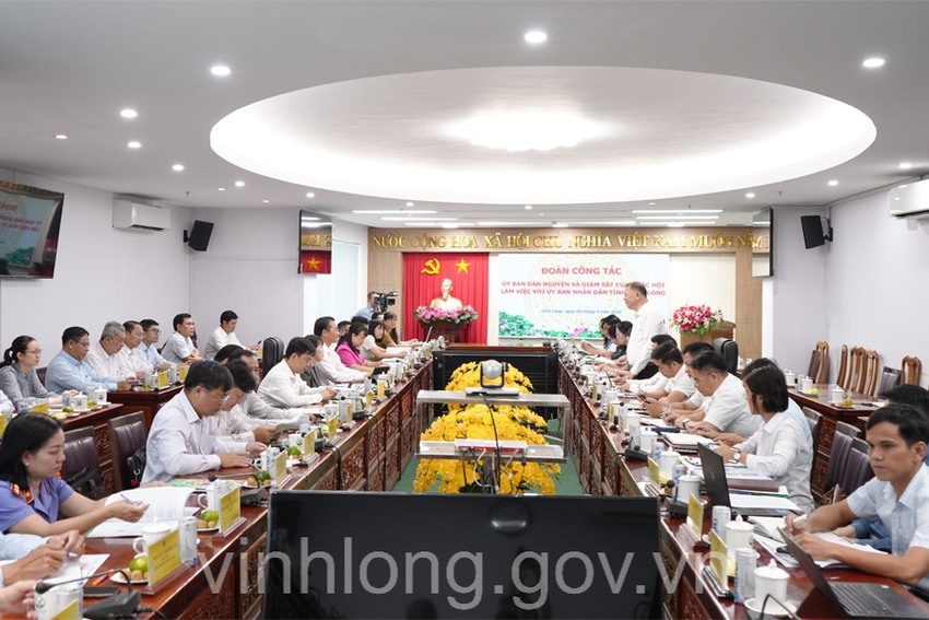 Đoàn công tác của Ủy ban Dân nguyện và Giám sát của Quốc hội làm việc tại tỉnh Vĩnh Long