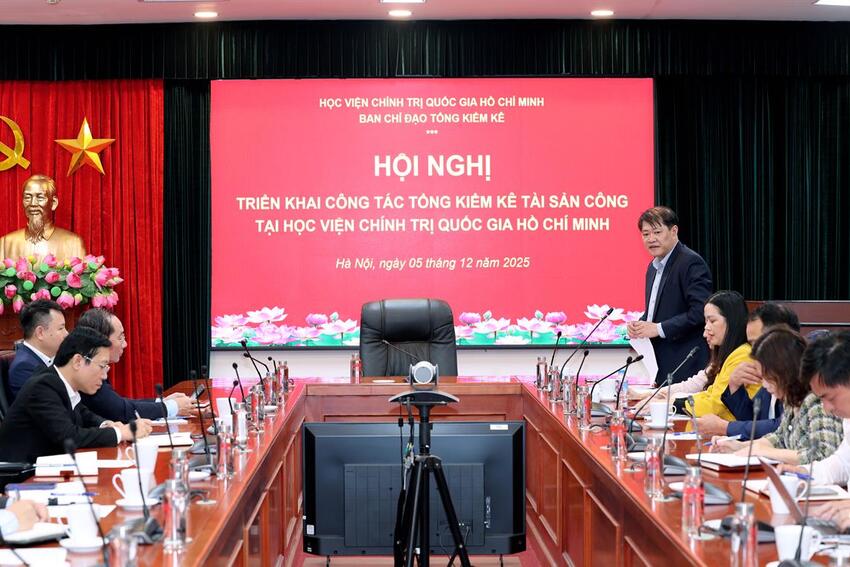 Học viện Chính trị quốc gia Hồ Chí Minh tổ chức Hội nghị triển khai công tác Tổng kiểm kê tài sản công năm 2026