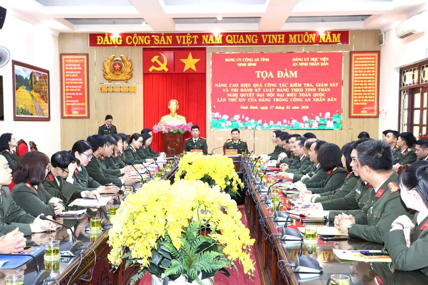 Tọa đàm nâng cao hiệu quả công tác kiểm tra, giám sát và thi hành kỷ luật đảng theo tinh thần Nghị quyết Đại hội XIV của Đảng