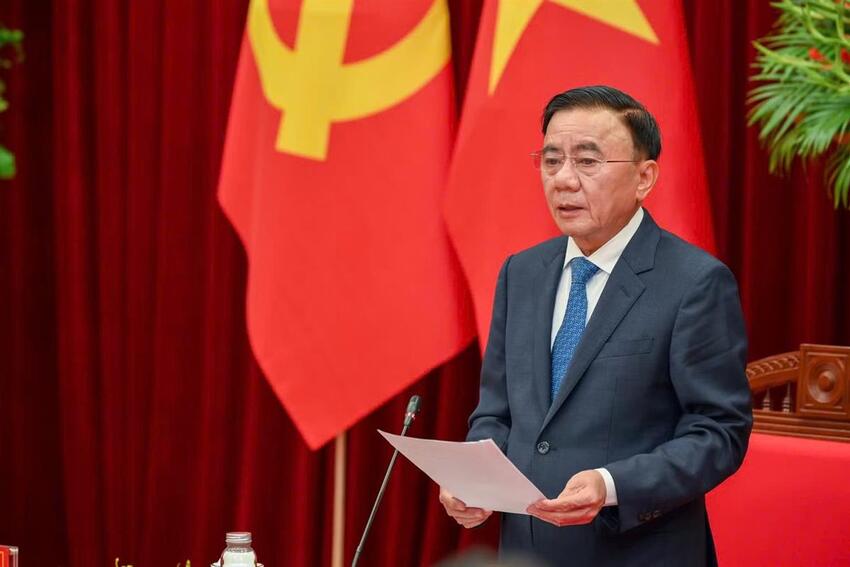 Thường trực Ban Bí thư Trần Cẩm Tú tiếp Đoàn cán bộ cấp cao Đảng Nhân dân Cách mạng Lào