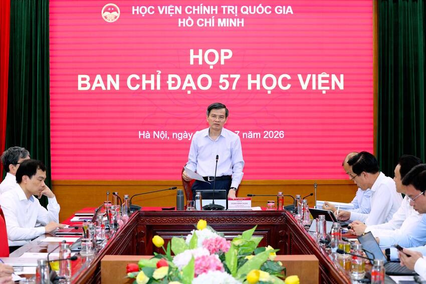 Ban Chỉ đạo 57 Học viện Chính trị quốc gia Hồ Chí Minh họp thường kỳ tháng 7/2026
