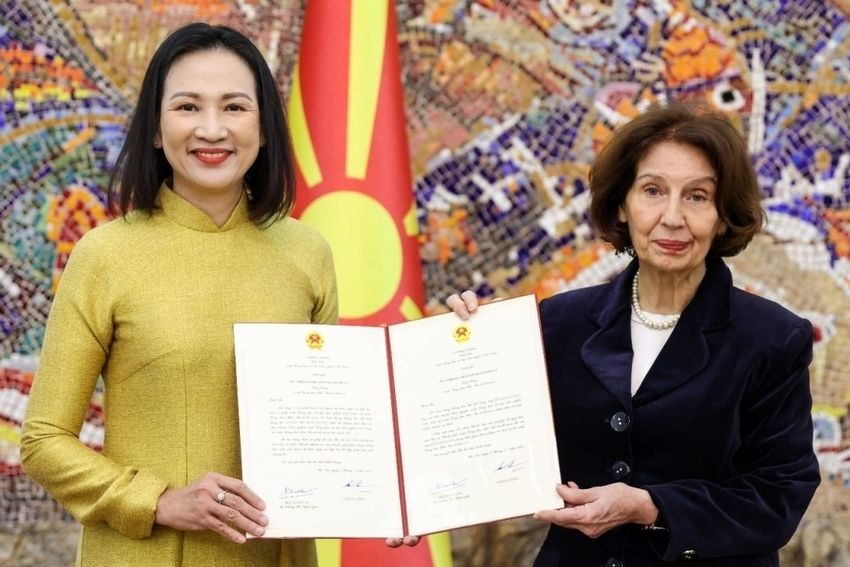 Đại sứ Nguyễn Thị Minh Nguyệt trình Thư ủy nhiệm tại Bắc Macedonia, thúc đẩy hợp tác song phương trên nhiều lĩnh vực