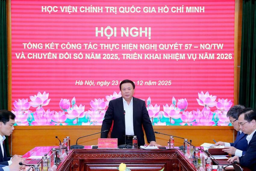 Hội nghị tổng kết công tác thực hiện Nghị quyết 57-NQ/TW và chuyển đổi số năm 2025, triển khai nhiệm vụ năm 2026