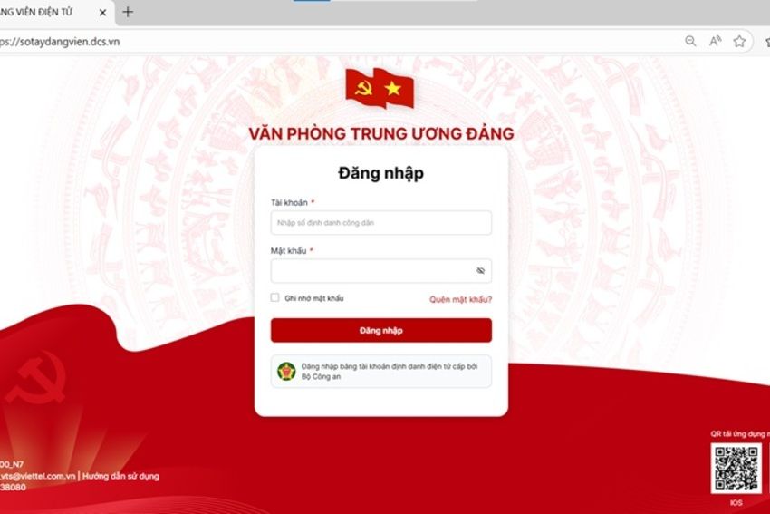 Đẩy mạnh chuyển đổi số: Ứng dụng Sổ tay đảng viên điện tử, công cụ hiện đại hóa công tác Đảng
