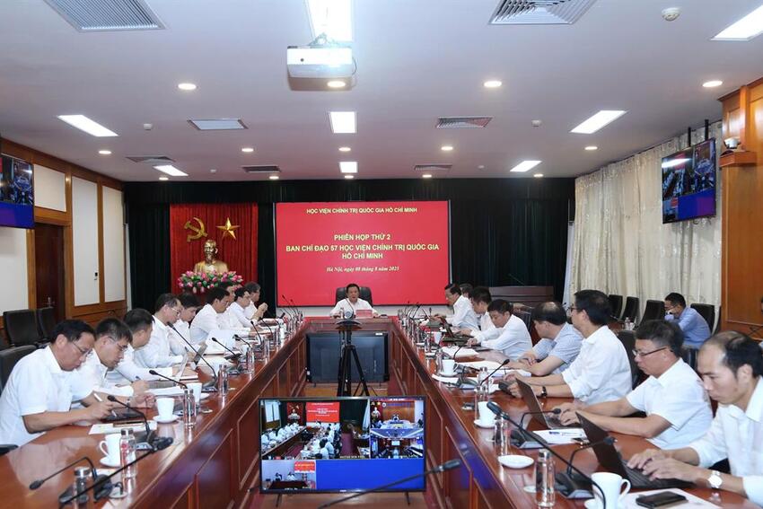 Phiên họp thứ 2 Ban Chỉ đạo 57 Học viện Chính trị quốc gia Hồ Chí Minh