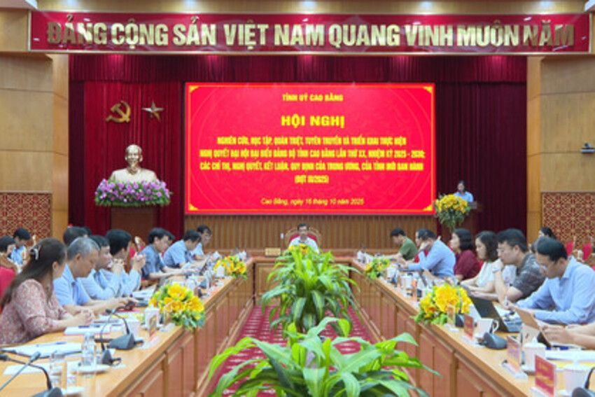 Cao Bằng: Triển khai thực hiện Nghị quyết Đại hội đại biểu Đảng bộ tỉnh lần thứ XX, nhiệm kỳ 2025 - 2030