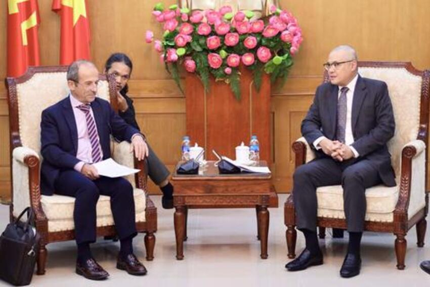 Phó Trưởng Ban Chính sách, chiến lược Trung ương Phạm Đại Dương tiếp Đoàn công tác của Cơ quan Phát triển Pháp (AFD)