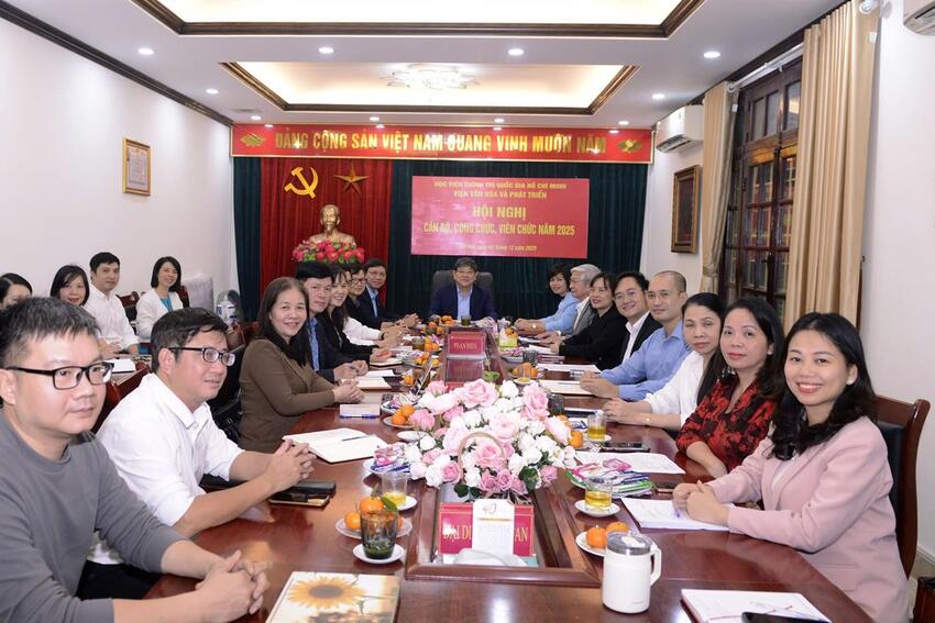 Viện Văn hóa và Phát triển tổ chức Hội nghị tổng kết công tác năm 2025 và triển khai nhiệm vụ năm 2026