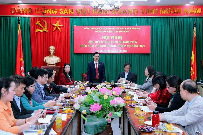 Đảng bộ Viện Lịch sử Đảng tổ chức Hội nghị tổng kết công tác Đảng năm 2025, triển khai phương hướng, nhiệm vụ năm 2026