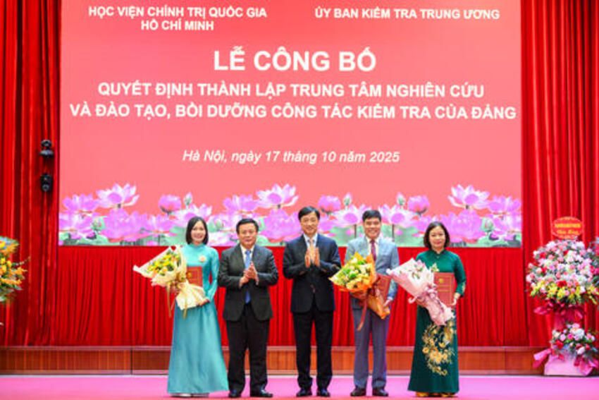 Thành lập Trung tâm Nghiên cứu và đào tạo, bồi dưỡng công tác kiểm tra của Đảng