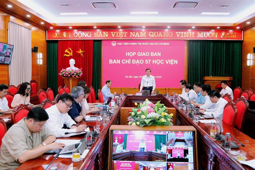 Ban Chỉ đạo 57 Học viện tổ chức họp thường kỳ tháng 5-2026