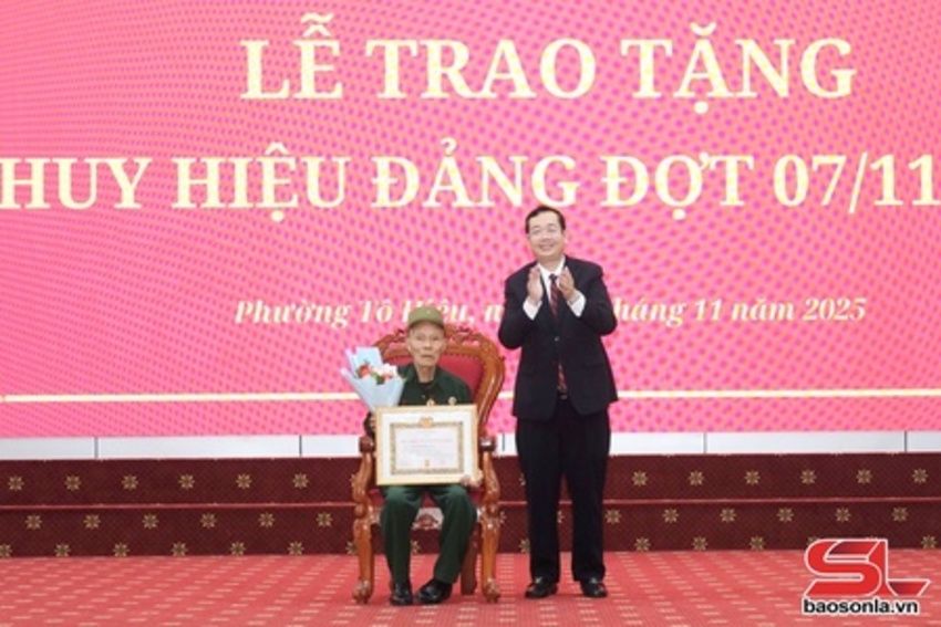 Phường Tô Hiệu trao Huy hiệu Đảng đợt 7/11 cho 46 đảng viên