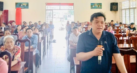 Xã Mỹ Yên: Họp dân triển khai dự án nâng cấp, cải tạo vỉa hè Đường tỉnh 835