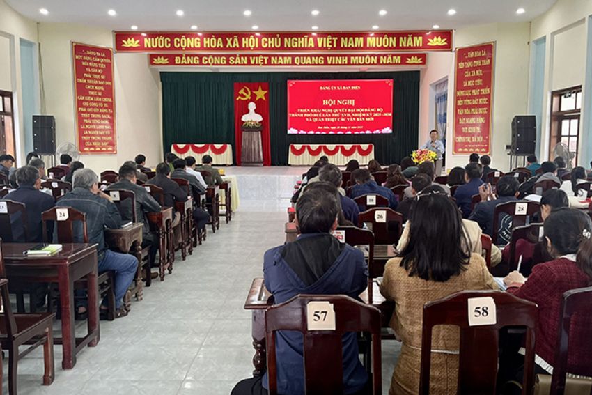 Đan Điền: Hội nghị triển khai Nghị quyết Đại hội Đảng bộ Thành phố Huế lần thứ XVII và quán triệt các văn bản mới