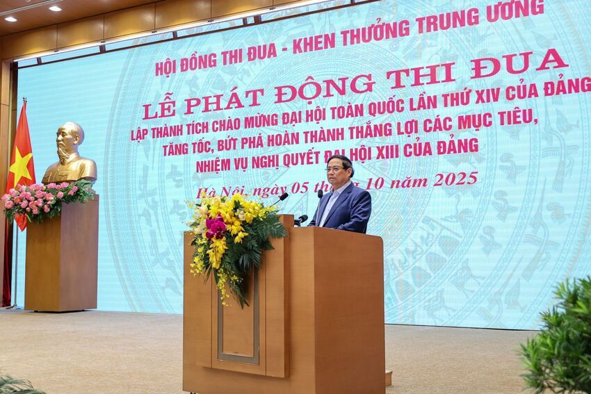 Thủ tướng Chính phủ phát động đợt thi đua cao điểm lập thành tích chào mừng Đại hội XIV của Đảng