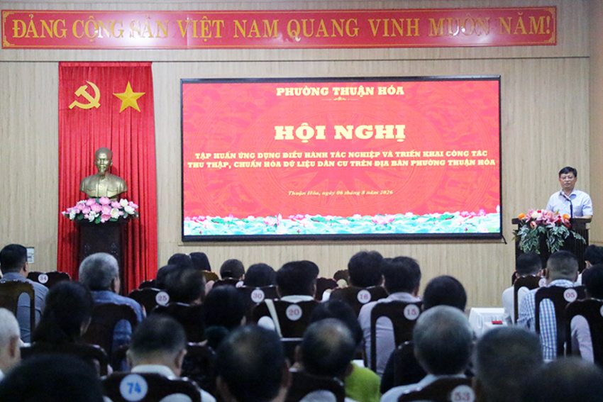 Phường Thuận Hóa: Tập huấn ứng dụng điều hành tác nghiệp và triển khai công tác thu thập, chuẩn hóa dữ liệu dân cư