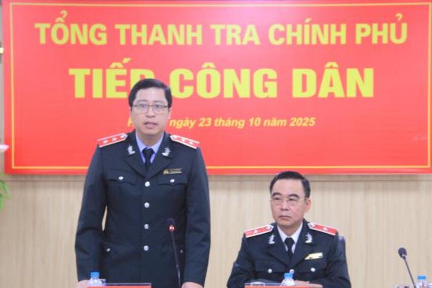 Phó Tổng Thanh tra Chính phủ Dương Quốc Huy tiếp công dân định kỳ tháng 10
